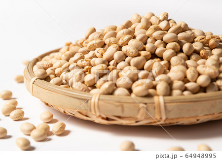 炒り大豆　煎り大豆　福豆　節分　炒り豆　ザル 64948995
