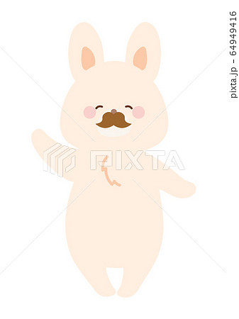 ちょび髭を生やしたうさぎ 64949416
