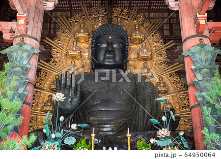 東大寺 大仏尊像 奈良の大仏 奈良県奈良市 の写真素材