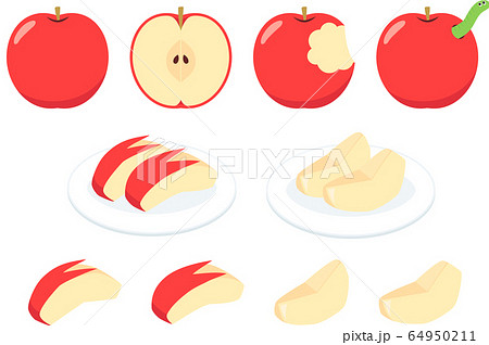 りんごのイラストセットのイラスト素材