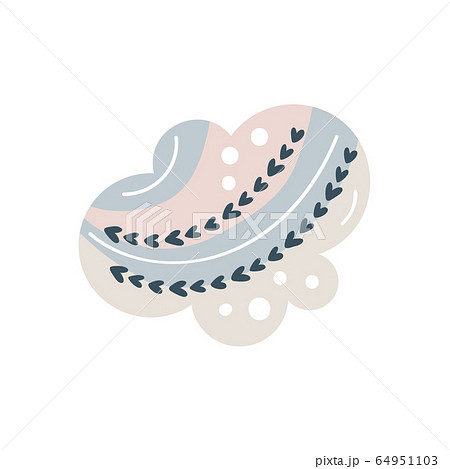 Vector cloud with rainbow in cartoon scandinavian style isolated on white background for kids. Cute hand drawn illustration for posters, prints, cards, fabric, children books, interior design 64951103