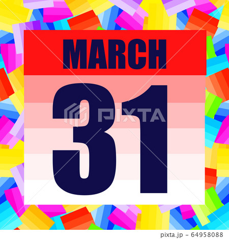 March 31 icon. For planning important day. Banner for holidays and special days. March thirty-first. March 31 icon. For planning important day. Banner for holidays and special days. March thirty-first. 64958088