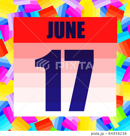 June 17 icon. For planning important day. Banner for holidays and special days. Seventeenth of june icon. June 17 icon. For planning important day. Banner for holidays and special days. Seventeenth of june icon. 64958236