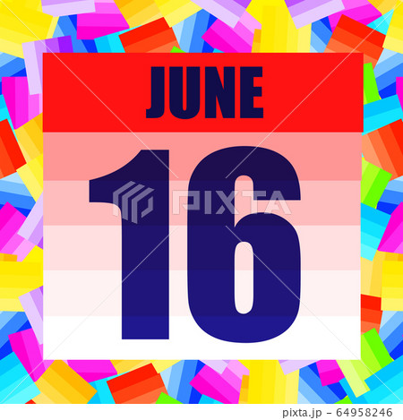 June 16 icon. For planning important day. Banner for holidays and special days. Sixteenth of june icon. June 16 icon. For planning important day. Banner for holidays and special days. Sixteenth of june icon. 64958246
