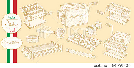 Pasta maker equipment for cooking italian food Pasta maker equipment for cooking italian food 64959586