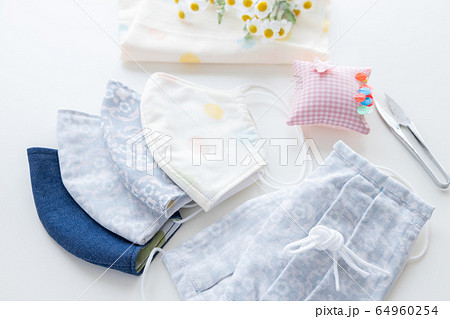 手芸　手作り布マスク 64960254