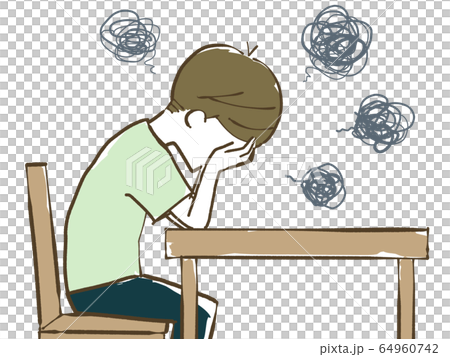 思いつめる男性 64960742