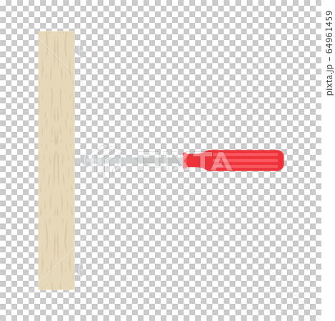 Illustration of turning a screw with a screwdriver Illustration of turning a screw with a screwdriver 64961459