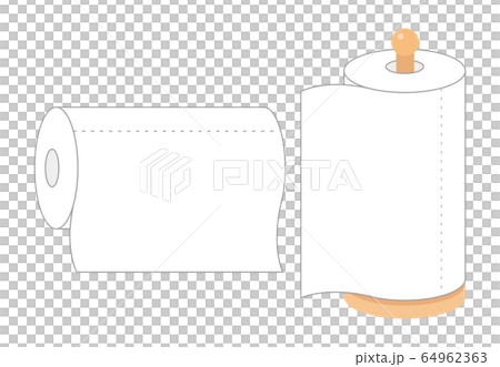 キッチンペーパーのイラスト素材