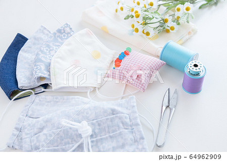 手芸　手作り布マスク 64962909