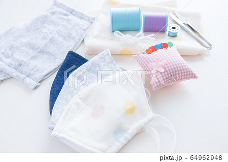 手芸　手作り布マスク 64962948