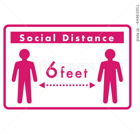 Social distancing set of icons 64963951