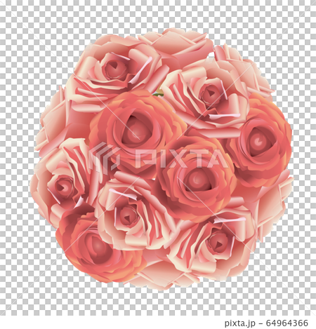 圓形束玫瑰花 圓形束玫瑰花 64964366