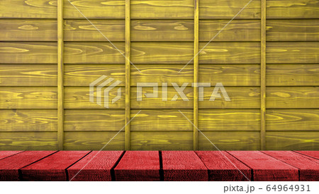 red Wooden display board shelf table counter with red Wooden display board shelf table counter with 64964931