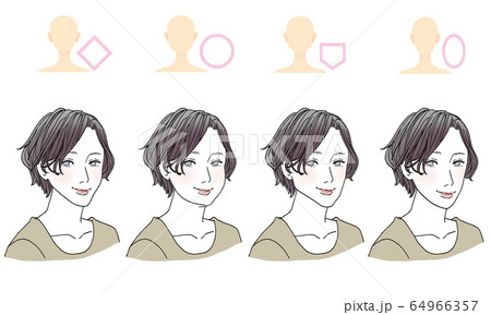 顔型別ヘアスタイル 顔型別ヘアスタイル 64966357