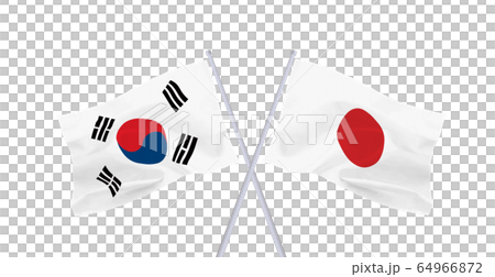 日韓 国旗のイラスト素材