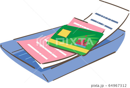 カルトン キャッシュトレイ イラストのイラスト素材