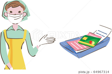 カルトン キャッシュトレイ イラストのイラスト素材