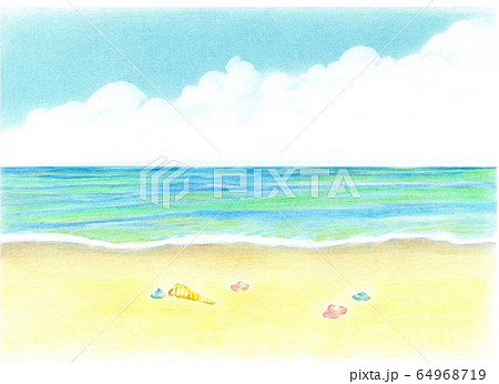 春 発見する ライン 砂浜 イラスト 色鉛筆 Stylem Jp