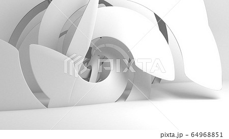 Abstract white cgi background with intersected 3d 64968851