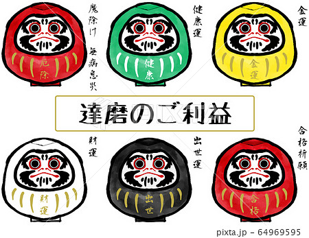 達磨　色別　ご利益 64969595