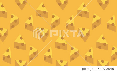 バーチャル空間素材チーズ柄壁紙のイラスト素材