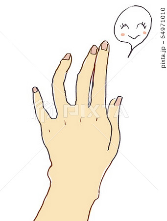 白背景に健康的な女性の手のイラスト素材 白背景に健康的な女性の手のイラスト素材