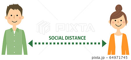 ソーシャルディスタンス 社会的距離 ソーシャルディスタンス 社会的距離 64971745