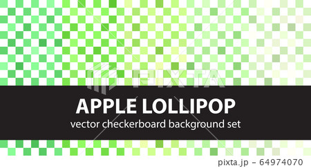 Checkerboard pattern set "Apple Lollipop". Vector 64974070