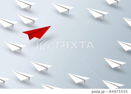 Leadership concept design of paper plane 64975535