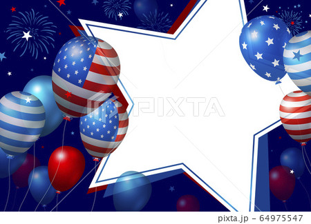 USA banner design of balloons 64975547