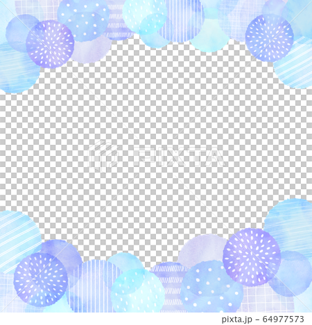 水彩風格圓圈背景藍色 插圖素材 圖庫