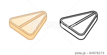 Flat and outline style triangle pills isolated illustration Flat and outline style triangle pills isolated illustration 64978273