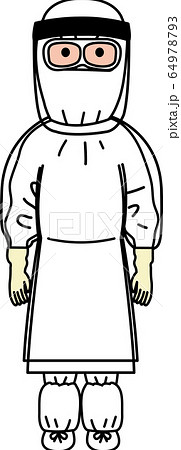 看護師・医師　防護服 64978793