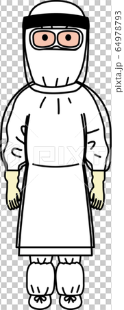看護師・医師　防護服 64978793