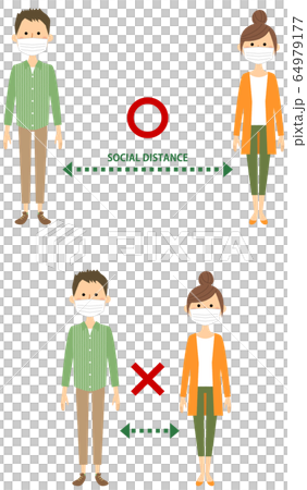 Social distance Social distance - Stock Illustration [64979177] - PIXTA
