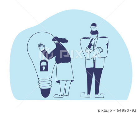 Security guard man person concept. Vector design Security guard man person concept. Vector design 64980792