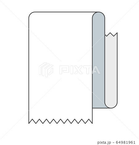Blank scrolls of white paper Blank scrolls of white paper 64981961