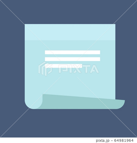 Sticky note vector icon in a flat style. 64981964