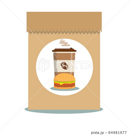Fast Food - Take Away Handle Lunch Bags Fast Food - Take Away Handle Lunch Bags 64981977