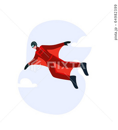 Wingsuit Man The Concept Of A Special Wing Suitのイラスト素材
