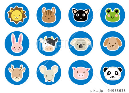 動物アイコンのイラスト素材