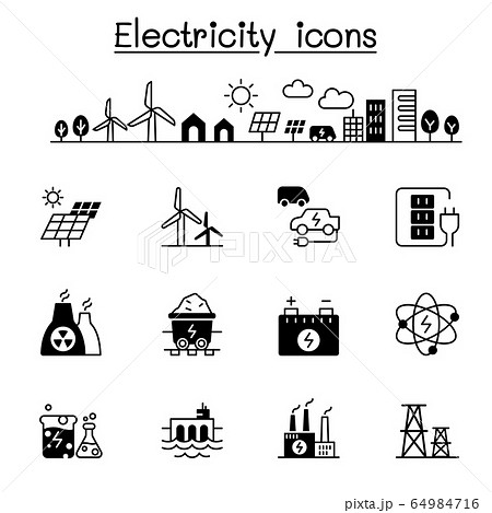 Electricity icons set vector illustration graphic 64984716