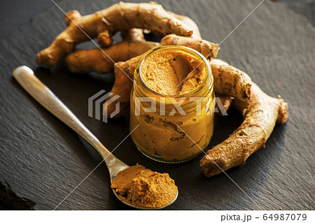 turmeric paste, ingredient of golden milk 64987079