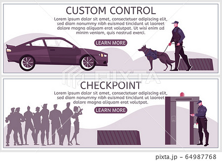 Customs Checkpoint Horizontal Banners 64987768