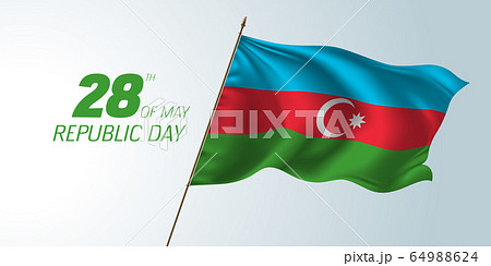 Azerbaijan happy republic day vector banner, greeting card 64988624