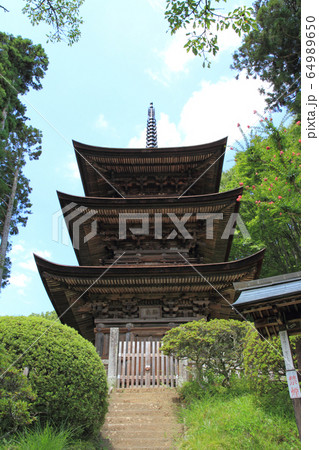 国宝　大法寺三重塔 64989650