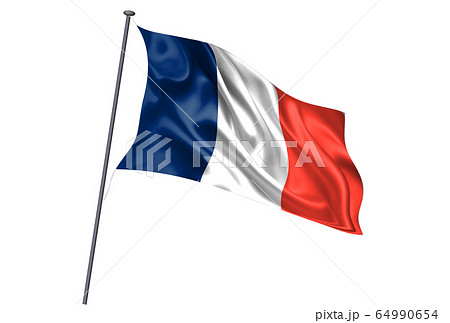 フランス 国旗 ポール アイコンのイラスト素材