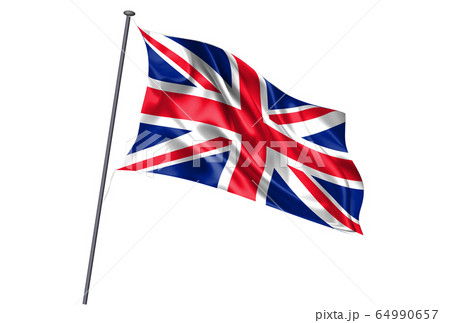 イギリス 国旗 ポール アイコンのイラスト素材