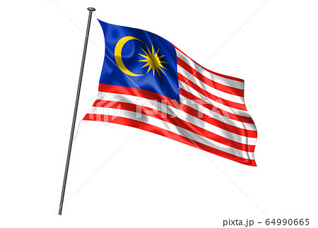 マレーシア 国旗 ポール アイコン マレーシア 国旗 ポール アイコン 64990665